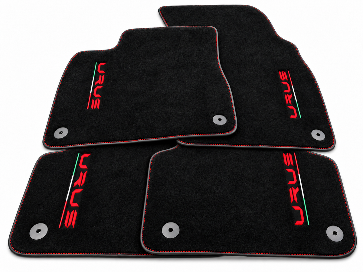 Floor Mats For Lamborghini Urus Black Tailored Orange Edition - Red