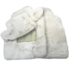 White Sheepskin Floor Mats for Bentley Continental GT (2018-2023) ER56 Design - AutoWin