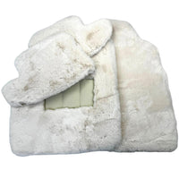 White Sheepskin Floor Mats for Bentley Continental GT (2018-2023) ER56 Design - AutoWin