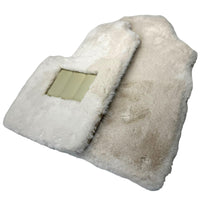 White Sheepskin Floor Mats for Bentley Continental GT (2018-2023) ER56 Design - AutoWin