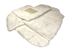 White Sheepskin Floor Mats For Bentley Continental GTC (2006–2011) Er56 Design - AutoWin
