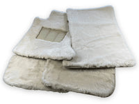 White Sheepskin Floor Mats For Rolls Royce Phantom VIII (2017-2024) ER56 Design Brand
