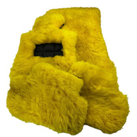 Yellow Sheepskin Floor Mats for Rolls Royce Ghost Series II (2021-2024) ER56 Design Brand - AutoWin