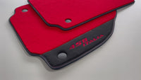 Rote Fußmatten für Ferrari 458 Italia 2009–2015, schwarzes Alcantara-Leder