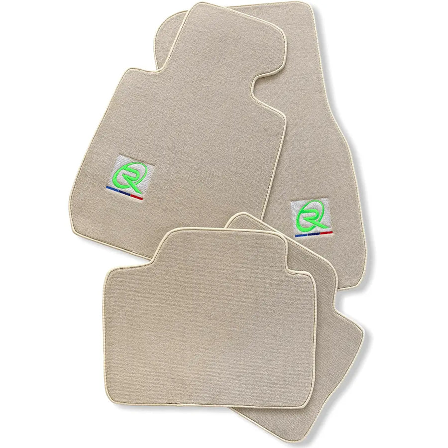 Beige Floor Mats For BMW 2 Series F45 Brand Tailored Set Perfect Fit Green Collection - AutoWin
