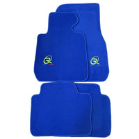 Blue Floor Mats For BMW 1 Series E81 Tailored Set Perfect Fit - AutoWin