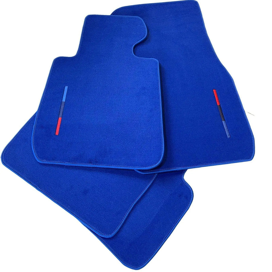 Blue Floor Mats For BMW 1 Series E81 With M Package - AutoWin