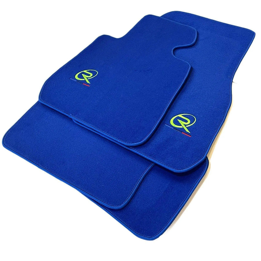 Blue Floor Mats For BMW 4 Series F32 Tailored Set Perfect Fit - AutoWin