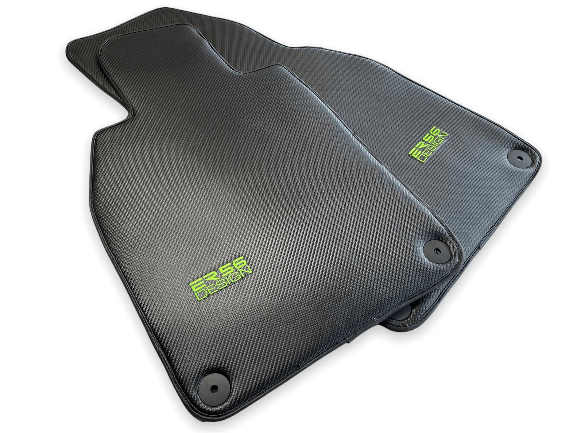 Carbon Fiber Floor Mats for Porsche 992 Gt2rs 2021-2022 Green Sewing - AutoWin