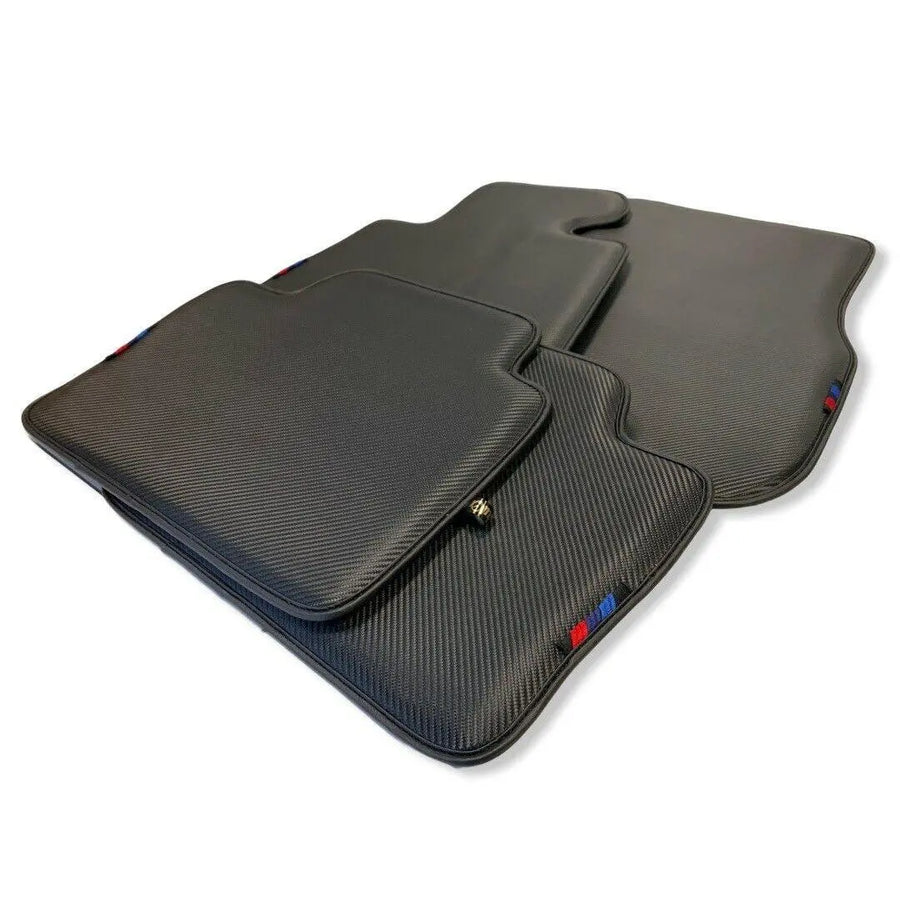 Floor Mats For BMW 4 Series F32 Brand Carbon Fiber Leather - AutoWin