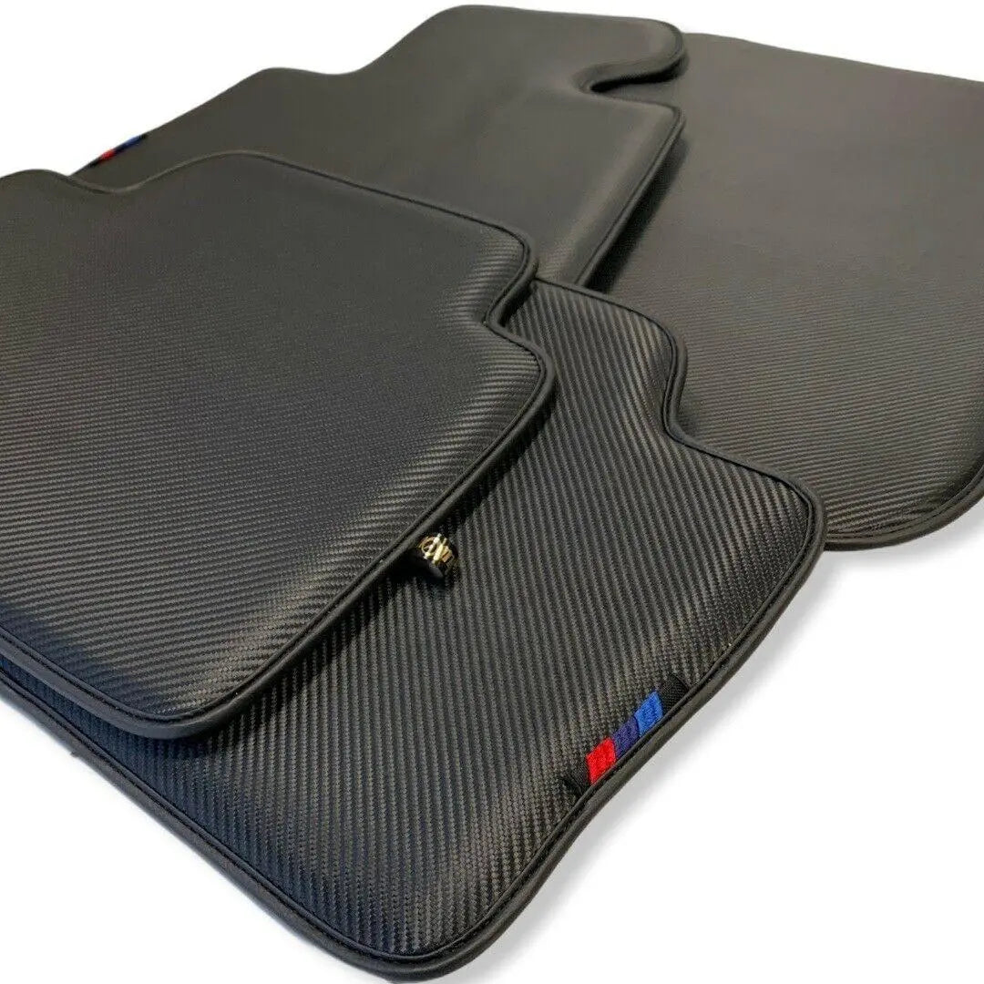 Floor Mats For BMW 4 Series F32 Brand Carbon Fiber Leather - AutoWin