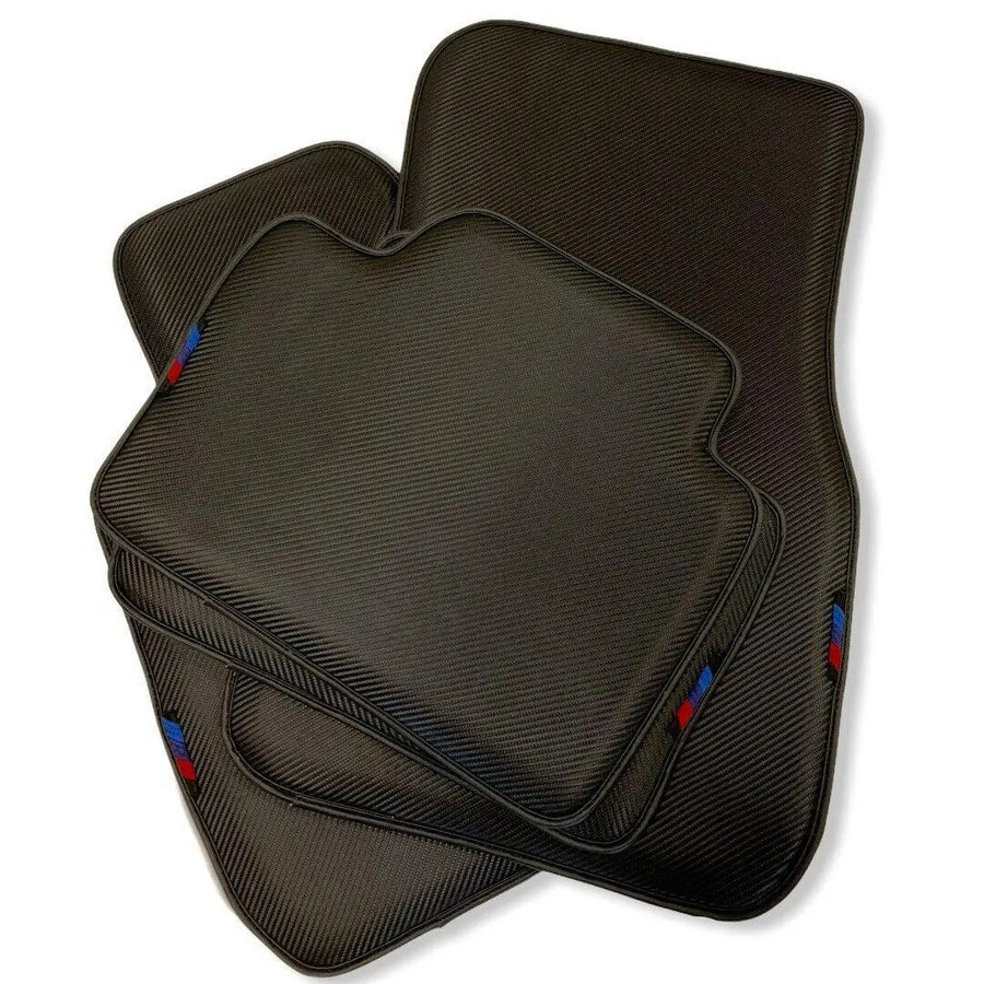 Floor Mats For BMW M4 Series F83 Autowin Brand Carbon Fiber Leather - AutoWin