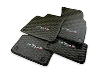 Floor Mats For Lamborghini Urus Leather Yellow Stitching - AutoWin