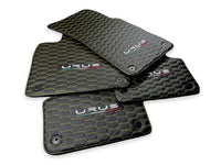 Floor Mats For Lamborghini Urus Leather Yellow Stitching - AutoWin