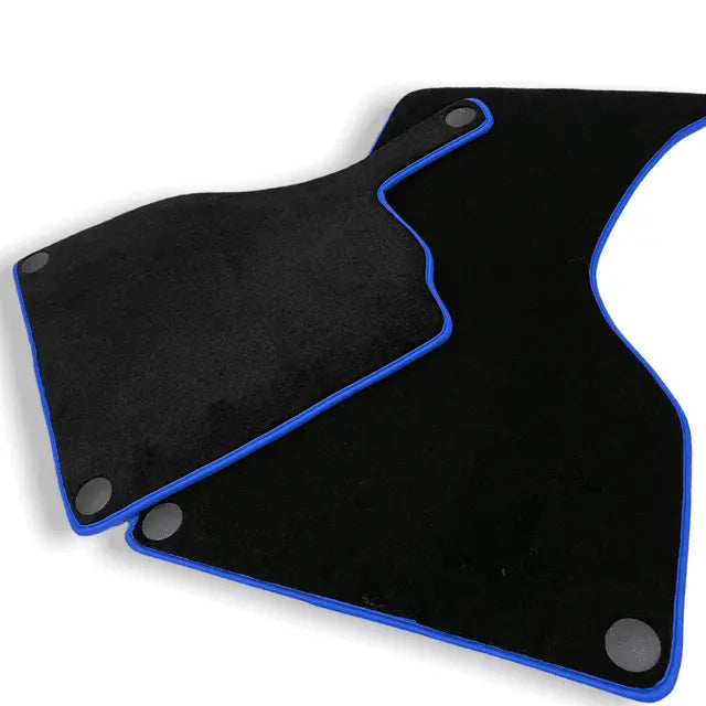 Floor Mats For Mercedes-Benz SLR Mclaren 2005-2009 Black Blue Trim - AutoWin