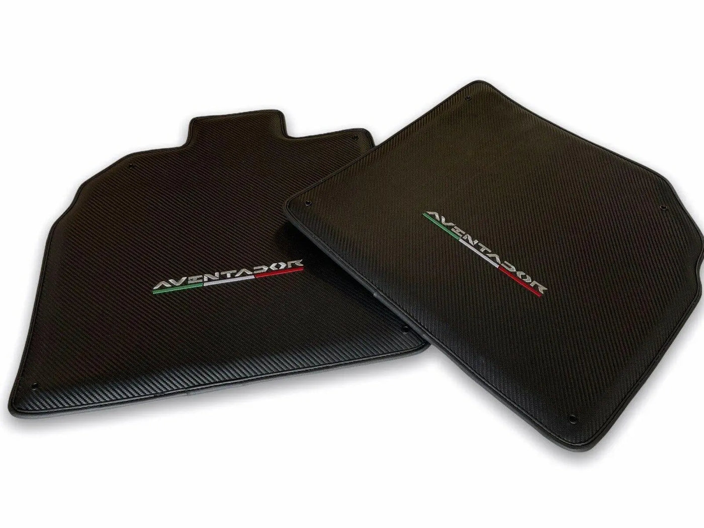 Floor Mats for Lamborghini Aventador Carbon Fiber Leather Limited Edition - AutoWin