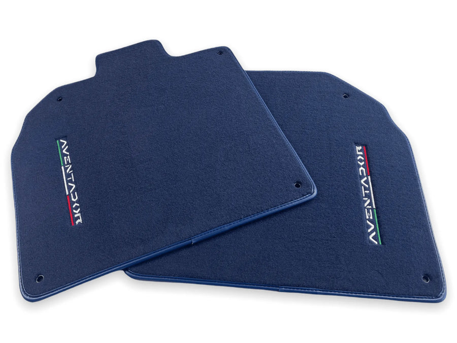 Floor Mats for Lamborghini Aventador Dark Blue Color - AutoWin