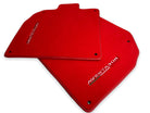 Floor Mats for Lamborghini Aventador Red Color Carpet - AutoWin