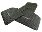 Green Stitched Leather Mats for Lamborghini Huracan