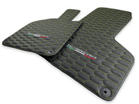 Green Stitched Leather Mats for Lamborghini Huracan
