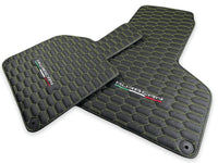 Green Stitched Leather Mats for Lamborghini Huracan