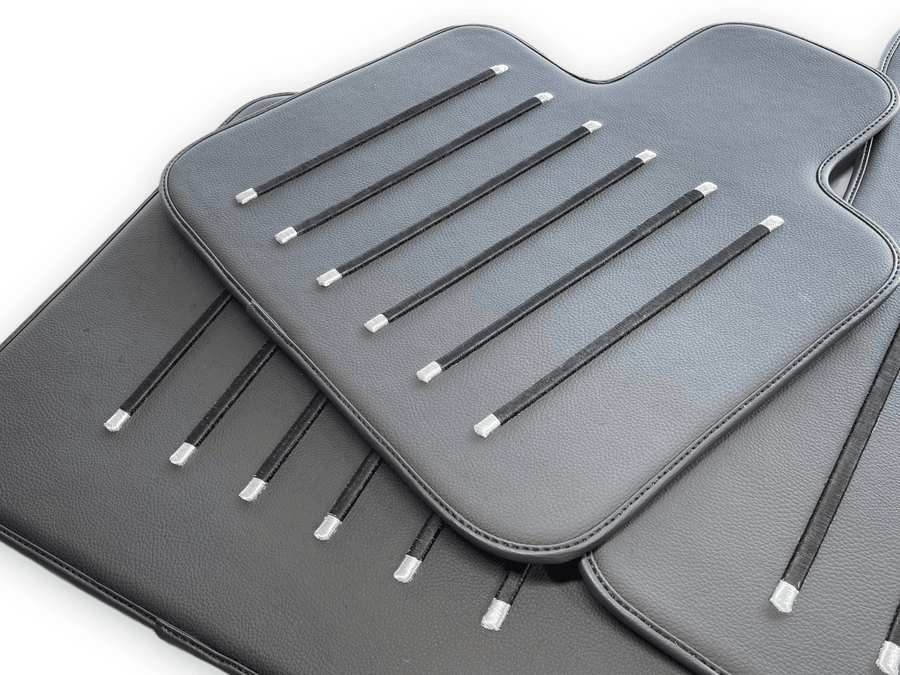 Leather Floor Mats For Rolls Royce Shadow 1965-1977 Black - AutoWin