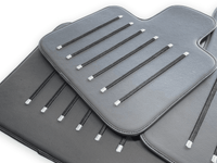 Leather Floor Mats For Rolls Royce Black Badge Ghost Series II (2021-2024) Black - AutoWin