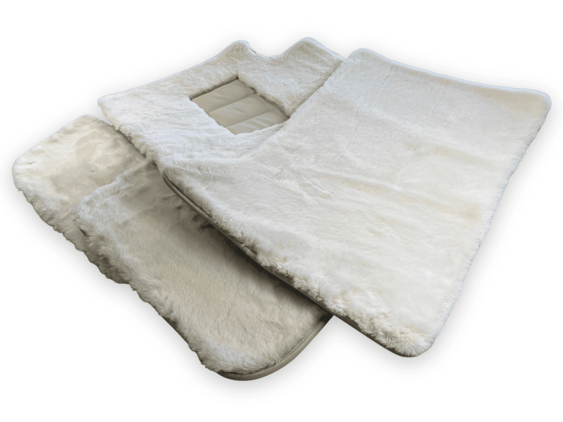 Luxury White Sheepskin Floor Mats for Rolls Phantom