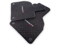 Alcantara Leather Floor Mats For Lamborghini Aventador | Red Stitching - AutoWin