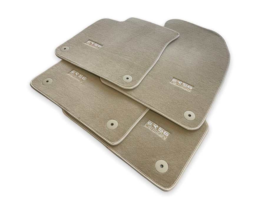 Beige Floor Mats for Audi A1 - 5-door Hatchback (2019-2024) | ER56 Design - AutoWin