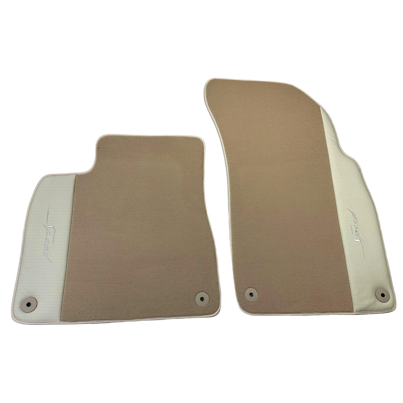 Beige Floor Mats for Bentley Flying Spur (2013-2019) with Leather - AutoWin