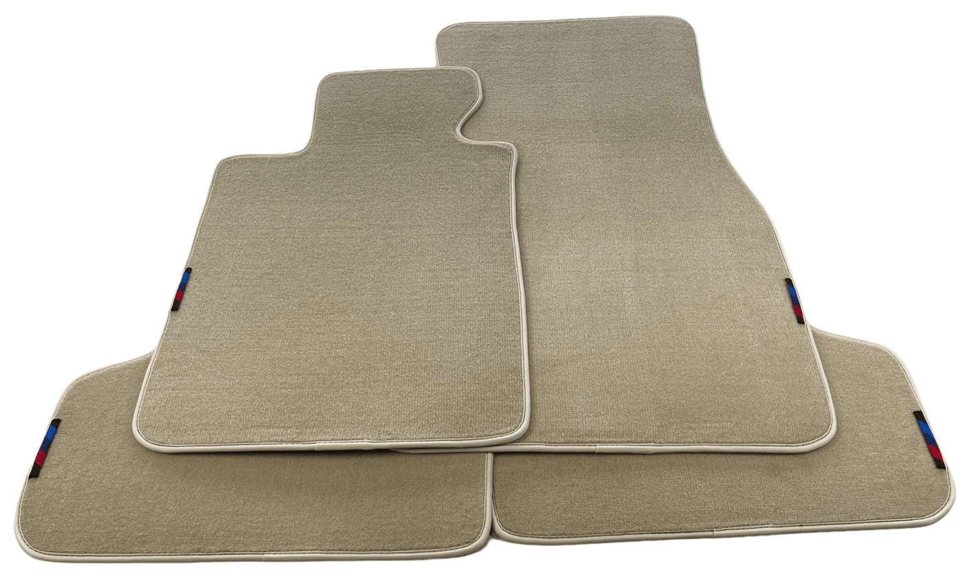 Beige Floor Mats For BMW 1 Series E81 With M Package - AutoWin