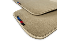 Beige Floor Mats For BMW 7 Series E65 With M Package AutoWin Brand - AutoWin