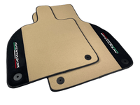 Beige Floor Mats for Lamborghini Aventador With Alcantara Leather - AutoWin