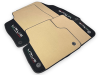 Beige Floor Mats For Lamborghini Urus With Alcantara Leather - AutoWin