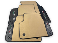 Beige Floor Mats For Lamborghini Urus With Carbon Leather - AutoWin