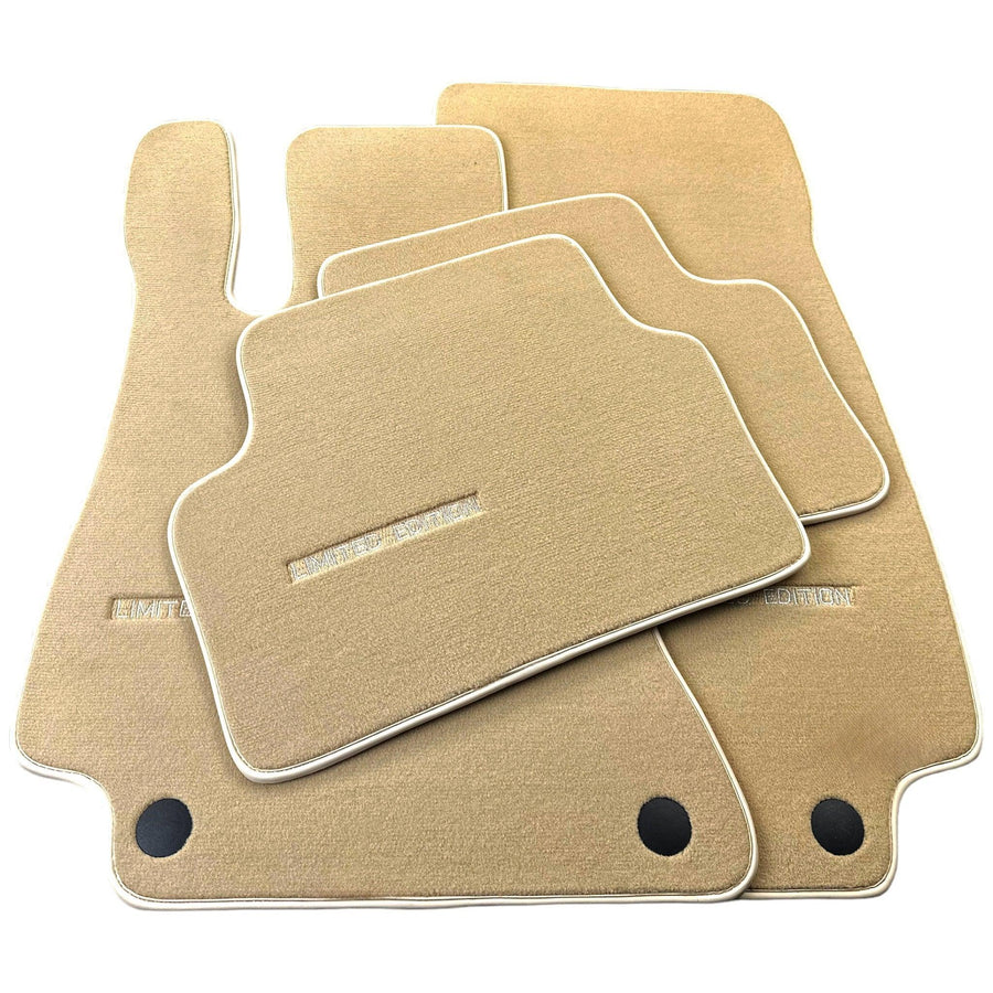 Beige Floor Mats For Mercedes Benz CLK-Class A208 Convertible (1998-2003) | Limited Edition - AutoWin