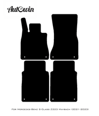 Beige Floor Mats For Mercedes Benz S-Class Z223 Maybach (2021-2023) | Limited Edition - AutoWin