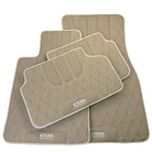 Beige Leather Floor Mats For BMW 3 Series G21 5-door Wagon - AutoWin