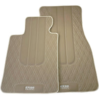 Beige Leather Floor Mats For BMW M6 F06 Gran Coupe - AutoWin
