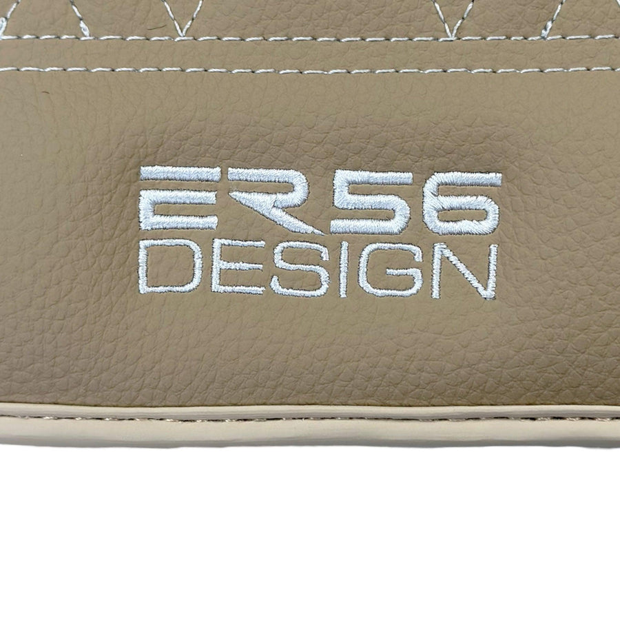 Beige Leather Floor Mats For BMW M8 F93 4-door Gran Coupe - AutoWin