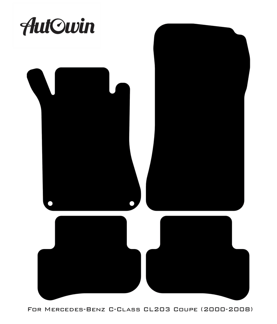 Beige Leather Floor Mats For Mercedes Benz C-Class CL203 Coupe (2000-2008) | ER56 Design - AutoWin