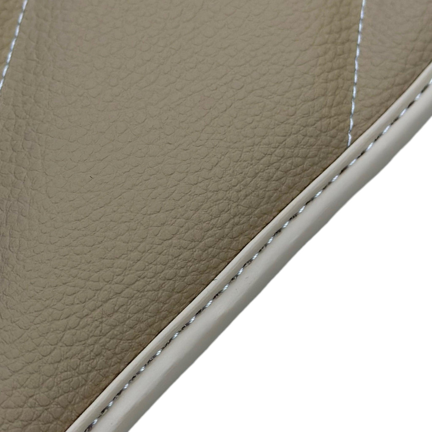Beige Leather Floor Mats For Mercedes Benz C-Class W203 Sedan 4Matic (2000-2007) | ER56 Design - AutoWin