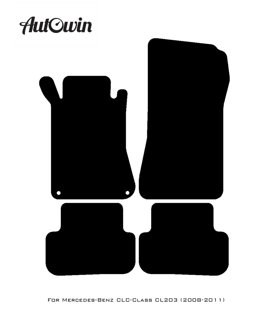 Beige Leather Floor Mats For Mercedes Benz CLC-Class CL203 (2008 - 2011) | ER56 Design - AutoWin