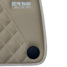 Beige Leather Floor Mats For Mercedes Benz E-Class A207 Convertible Facelift (2013-2017) | ER56 Design - AutoWin