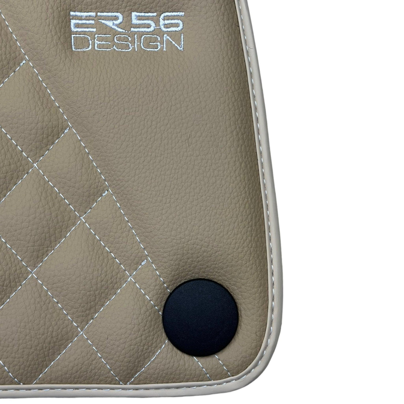 Beige Leather Floor Mats For Mercedes Benz E-Class C207 Coupe (2009-2013) | ER56 Design - AutoWin