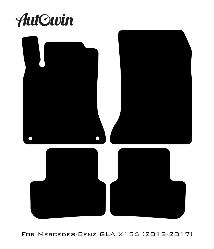 Beige Leather Floor Mats For Mercedes Benz GLA-Class X156 (2013-2017) | ER56 Design - AutoWin