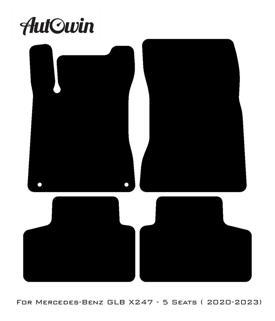 Beige Leather Floor Mats For Mercedes Benz GLB-Class X247 (2020-2023) | ER56 Design - AutoWin