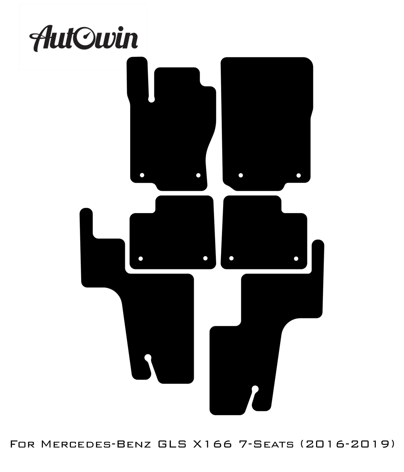 Beige Leather Floor Mats For Mercedes Benz GLS-Class X166 (2016-2019) | ER56 Design - AutoWin