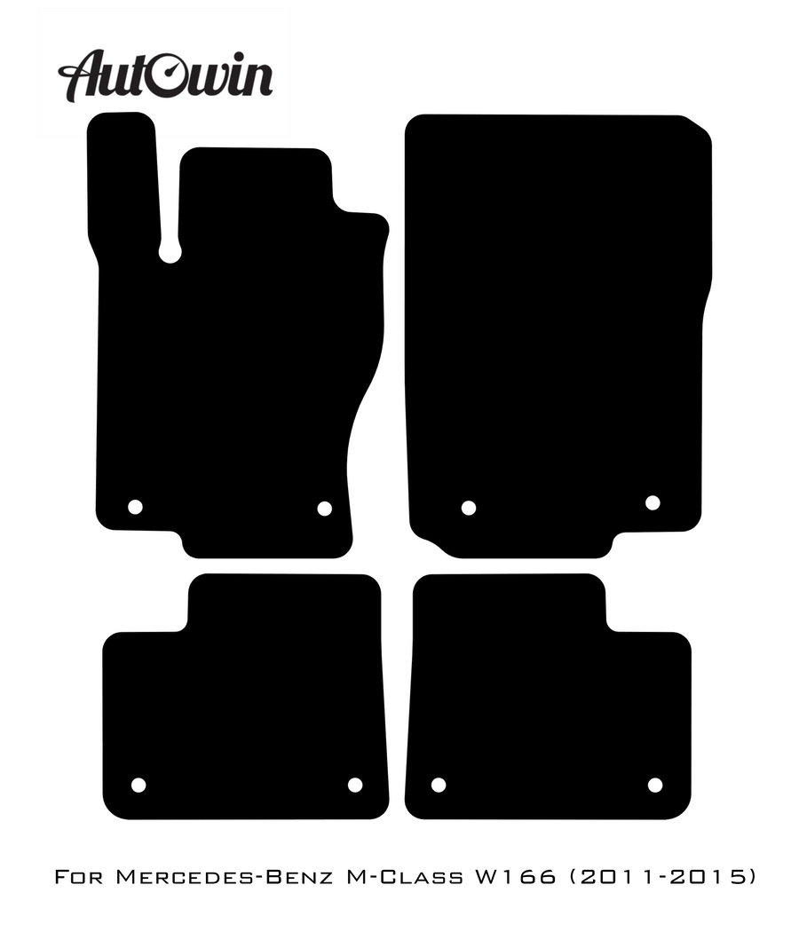 Beige Leather Floor Mats For Mercedes Benz M-Class W166 (2011-2015) | ER56 Design - AutoWin